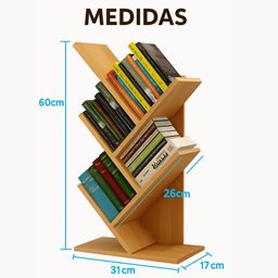 Livreiro Estante Imbuia 60cm Prateleira Porta Livros Revista Cd Dvd - 2