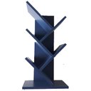 Ver imagem 4 de Livreiro Azul 60cm Prateleira Porta Livros Revista Cd Dvd