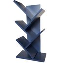 Ver imagem 3 de Livreiro Azul 60cm Prateleira Porta Livros Revista Cd Dvd