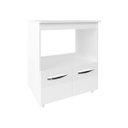 Ver imagem 1 de Balcão Armário Gabinete para Microondas e Forno Elétrico Cozinha Amanda Mobília Decor Branco