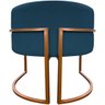Poltrona Decorativa Recepção Luna Suede Cores Base de Ferro Bronze - 6