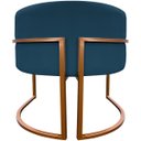 Ver imagem 6 de Poltrona Decorativa Recepção Luna Suede Cores Base de Ferro Bronze