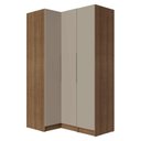 Ver imagem 1 de Guarda-Roupa Modulado de Canto 3 Portas Rustic/Crema Neo Madesa