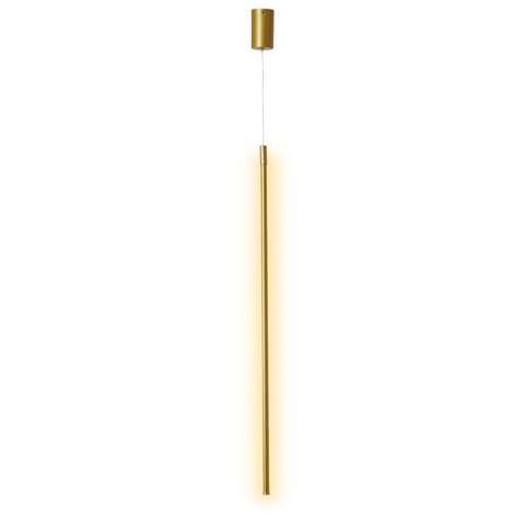 Pendente Moderno Dourado 60cm Led 12w 3200k Bivolt Paris Luz