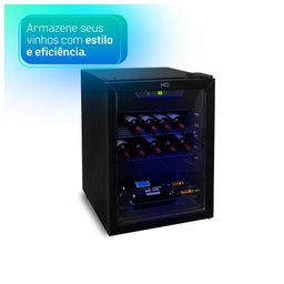 Adega de Vinhos Compressor Hq 48 Litros 16 Garrafas Preto Hq-av16h - 9