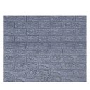 Ver imagem 1 de Kit 20 Un/ Espuma 3d - Tijolo Rústico - Cinza Prateado