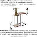 Ver imagem 5 de Kit Mesa Lateral e Apoio Decorativa Aurora Demolição Preto