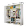 Closet Casal Clarice 4 Gavetas Carioca Móveis Branco - 2