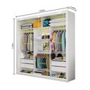 Ver imagem 2 de Closet Casal Clarice 4 Gavetas Carioca Móveis Branco