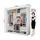 Ver imagem 3 de Closet Casal Clarice 4 Gavetas Carioca Móveis Branco