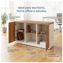 Ver imagem 4 de Armário Baixo Credenza – 1,20×0,73x0,45m Nogal Sevilha/Branco - 34312
