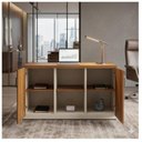 Ver imagem 7 de Armário Baixo Credenza – 1,20×0,73x0,45m Nogal Sevilha/Branco - 34312