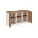 Ver mais imagens de Armário Baixo Credenza – 1,20×0,73x0,45m Nogal Sevilha/Branco - 34312