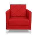 Ver imagem 3 de Kit 2 Poltrona Helena Decorativa Clinica e Recepção:vermelho