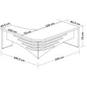 Ver imagem 4 de Mesa para Escritório Diretor Nogal/preto 6128 - Artany Móveis