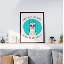 Ver imagem 2 de Quadro Decorativo Moldura Preta 30x40cm Frase Lhama