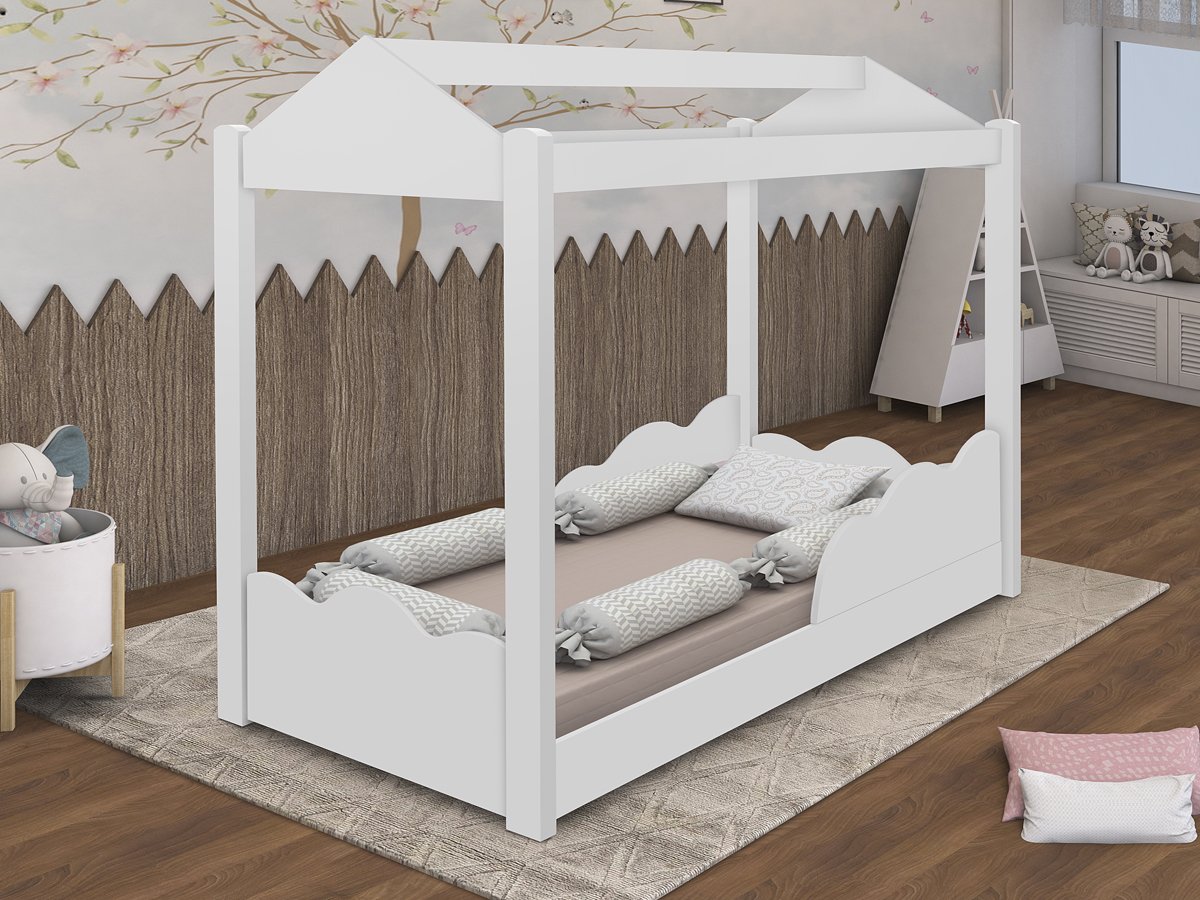 Mini cama Montessoriana Branca - 1