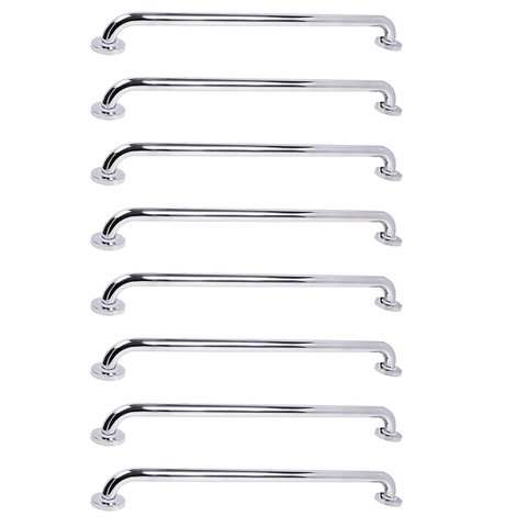 Barra de Apoio 70cm Aço Inox Kit 8 Unidades Idoso Deficiente Gestante Criança Casa Banheiro Box Corr