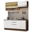 Ver imagem 3 de Armário de Cozinha Compacta 200cm Rustic Branco Glamy Madesa 03
