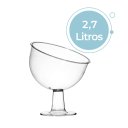 Ver imagem 2 de Kit Com 2 Taças Inclinada Grande Acrílico Sobremesas 2,7L.