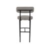 Conjunto 2 Banquetas Altas Camelia Estofada Linho Cinza com Encosto para Cozinha Sala Balcão e Á - 6