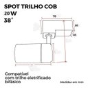Ver imagem 3 de Luminária Spot Led Trilho 20w Branco Frio 6000k