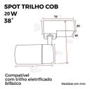 Ver imagem 3 de Luminária Spot Led Trilho 20w Branco Frio 6000k