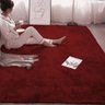 Tapete Shaggy Quarto e Sala Felpudo 140x100cm Vermelho Casu - 2