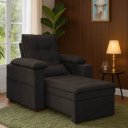 Ver imagem 2 de Poltrona do Papai Reclinável Retrátil Thor Veludo Marrom - Loja Sheep