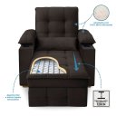 Ver imagem 3 de Poltrona do Papai Reclinável Retrátil Thor Veludo Marrom - Loja Sheep