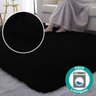 Tapete Shaggy Sala e Quarto Felpudo 140x100cm Preto Casu - 3