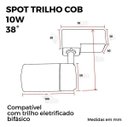 Ver imagem 3 de Luminária Spot Led Trilho 10w Branco Quente 3000k