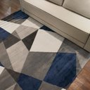 Ver imagem 5 de Tapete Decorativo Sala de Estar Hamilton 300x400 Cinza/Azul - Gran Belo