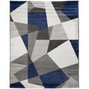Ver imagem 1 de Tapete Decorativo Sala de Estar Hamilton 300x400 Cinza/Azul - Gran Belo