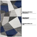 Ver imagem 3 de Tapete Decorativo Sala de Estar Hamilton 300x400 Cinza/Azul - Gran Belo