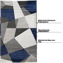 Tapete Decorativo Sala de Estar Hamilton 300x400 Cinza/Azul - Gran Belo - 3
