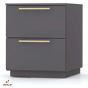 Ver imagem 4 de Mesa de Cabeceira 2 Gavetas 50cm Dubai - Vlr Móveis: Alasca