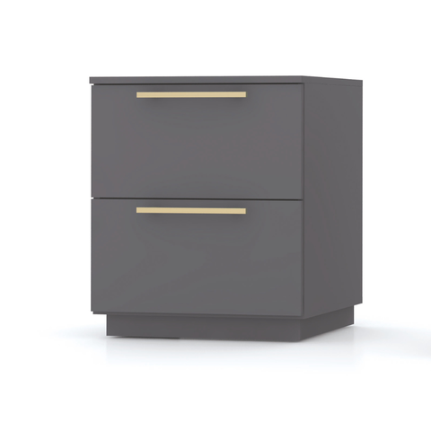 Mesa de Cabeceira 2 Gavetas 50cm Dubai - Vlr Móveis: Alasca