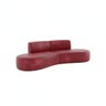 Sofá Orgânico Módulo Curvo Savana Corino Modena Vermelho - Montanari's Decor - 2