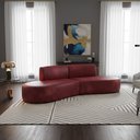 Ver imagem 1 de Sofá Orgânico Módulo Curvo Savana Corino Modena Vermelho - Montanari'S Decor
