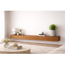 Ver imagem 1 de Rack Suspenso Nicho 3 Portas Línea Cedro para Painel ou Tv até 75 Polegadas 2.0