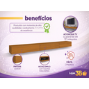 Ver imagem 4 de Rack Suspenso Nicho 3 Portas Línea Cedro para Painel ou Tv até 75 Polegadas 2.0