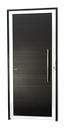 Ver imagem 1 de Porta Alumínio Lambril c/Puxador D.Mix Preto 80 Brimak