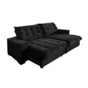 Ver imagem 2 de Sofá Califórnia Retrátil e Reclinável 4 Lugares 2,30m com Molas Ensacadas e Pillow Preto