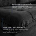 Ver imagem 5 de Sofá Califórnia Retrátil e Reclinável 4 Lugares 2,30m com Molas Ensacadas e Pillow Preto