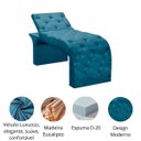 Ver imagem 4 de Maca Estofada Estética Cílios Regulável Spa Veludo Ana:azul Turquesa
