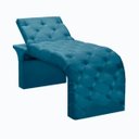 Ver imagem 1 de Maca Estofada Estética Cílios Regulável Spa Veludo Ana:azul Turquesa