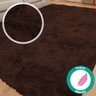 Tapete Shaggy para Sala Felpudo 140x100cm Tabaco Casu - 3