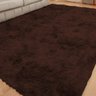 Tapete Shaggy para Sala Felpudo 140x100cm Tabaco Casu - 1