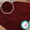 Tapete Shaggy para Sala Felpudo 200x140cm Vermelho Casu - 3